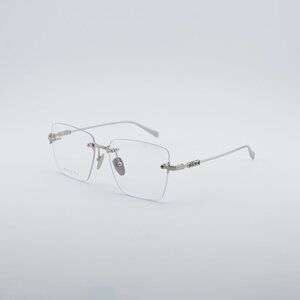 Gucci GG1938O 002 Eyeglasses Silver 54mm Rimless Square Frame